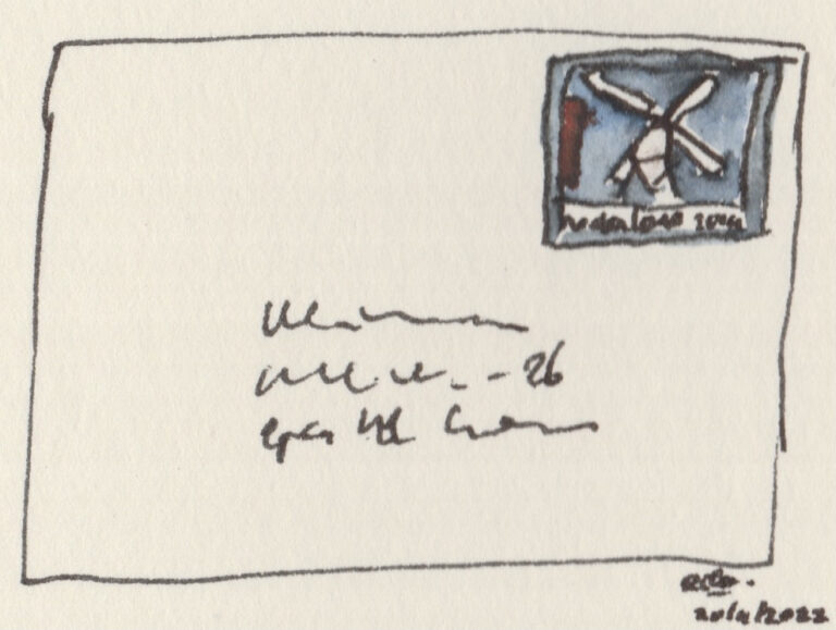 Brief met postzegel